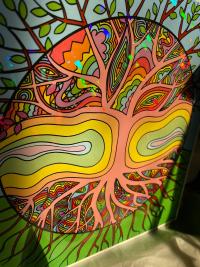 SALE* Holographic Abstract Trippy Tree of Life Print 11"x11" (*SEE DESCRIPTION)