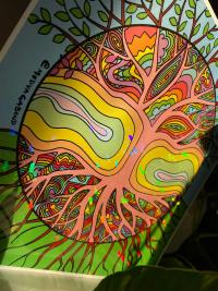 SALE* Holographic Abstract Trippy Tree of Life Print 11"x11" (*SEE DESCRIPTION)