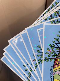 SALE* Holographic Abstract Trippy Tree of Life Print 11"x11" (*SEE DESCRIPTION)