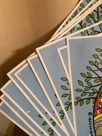 SALE* Holographic Abstract Trippy Tree of Life Print 11"x11" (*SEE DESCRIPTION)