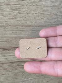 Dainty Sterling Silver Bar Earrings