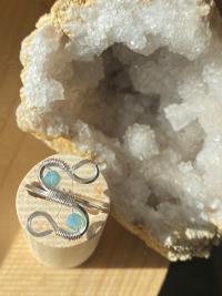 Statement .925 Silver Blue Crystal Ring, Size 6.5