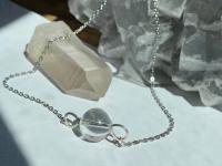 Optical Quartz Sphere Choker Necklace