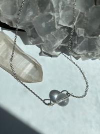 Optical Quartz Sphere Choker Necklace
