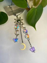 Celestial Sun Crystal Butterfly Sun Catcher
