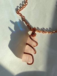 Rose Quartz Copper Necklace