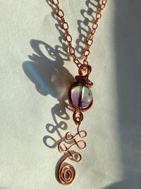 Fluorite Unalome Copper Necklace