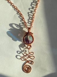Fluorite Unalome Copper Necklace