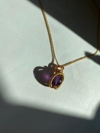 Amethyst Gold-Plated Necklace