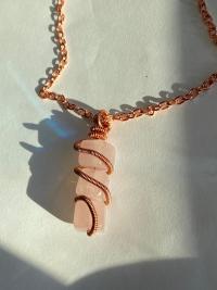 Rose Quartz Copper Necklace