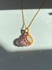 Rose Quartz & Crystal Gold-Plated Necklace