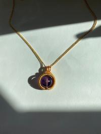 Amethyst Gold-Plated Necklace