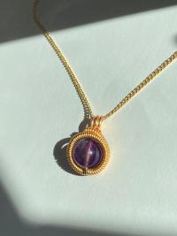 Amethyst Gold-Plated Necklace