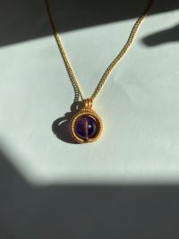 Amethyst Gold-Plated Necklace