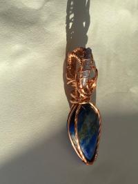 Lapis Lazuli & Tanzanite Copper Wire Pendant