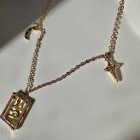 Handmade gold plated celestial snake necklace