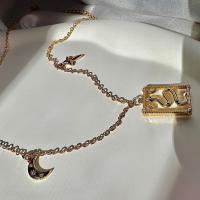 Handmade gold plated celestial snake necklace