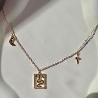 Handmade gold plated celestial snake necklace