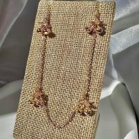 Handmade gold plated red gemstone cherries