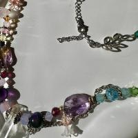 Handmade quartz ametrine amethyst aquamarine