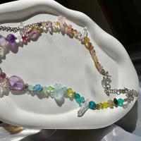 Handmade quartz ametrine amethyst aquamarine