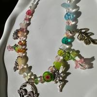 Handmade beaded charm necklace