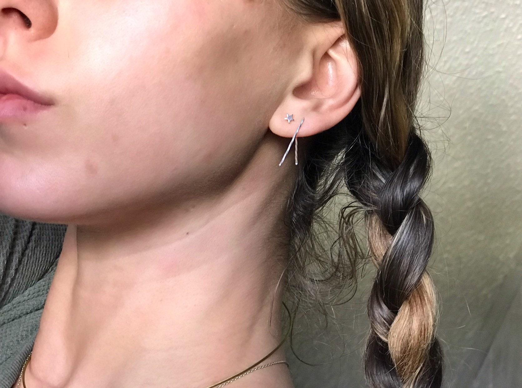 Dainty Star Sterling Silver Stud Earrings