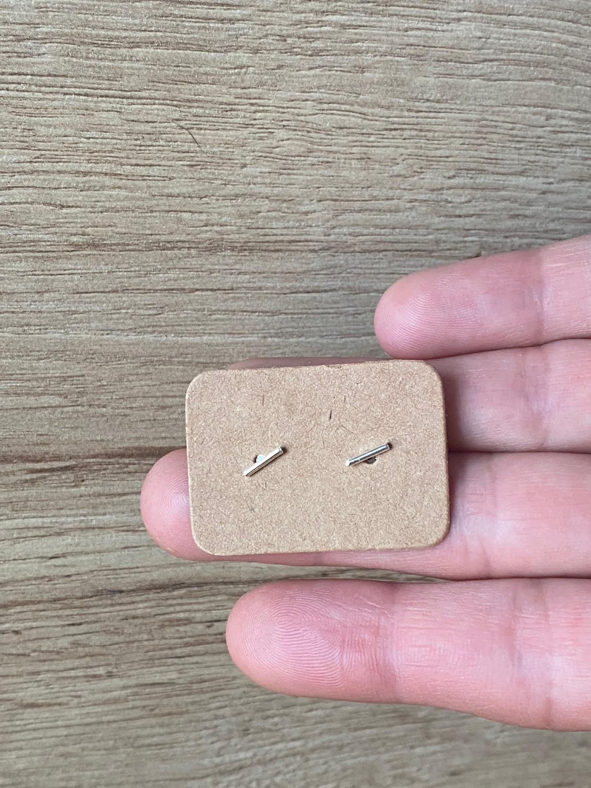 Dainty Sterling Silver Bar Earrings