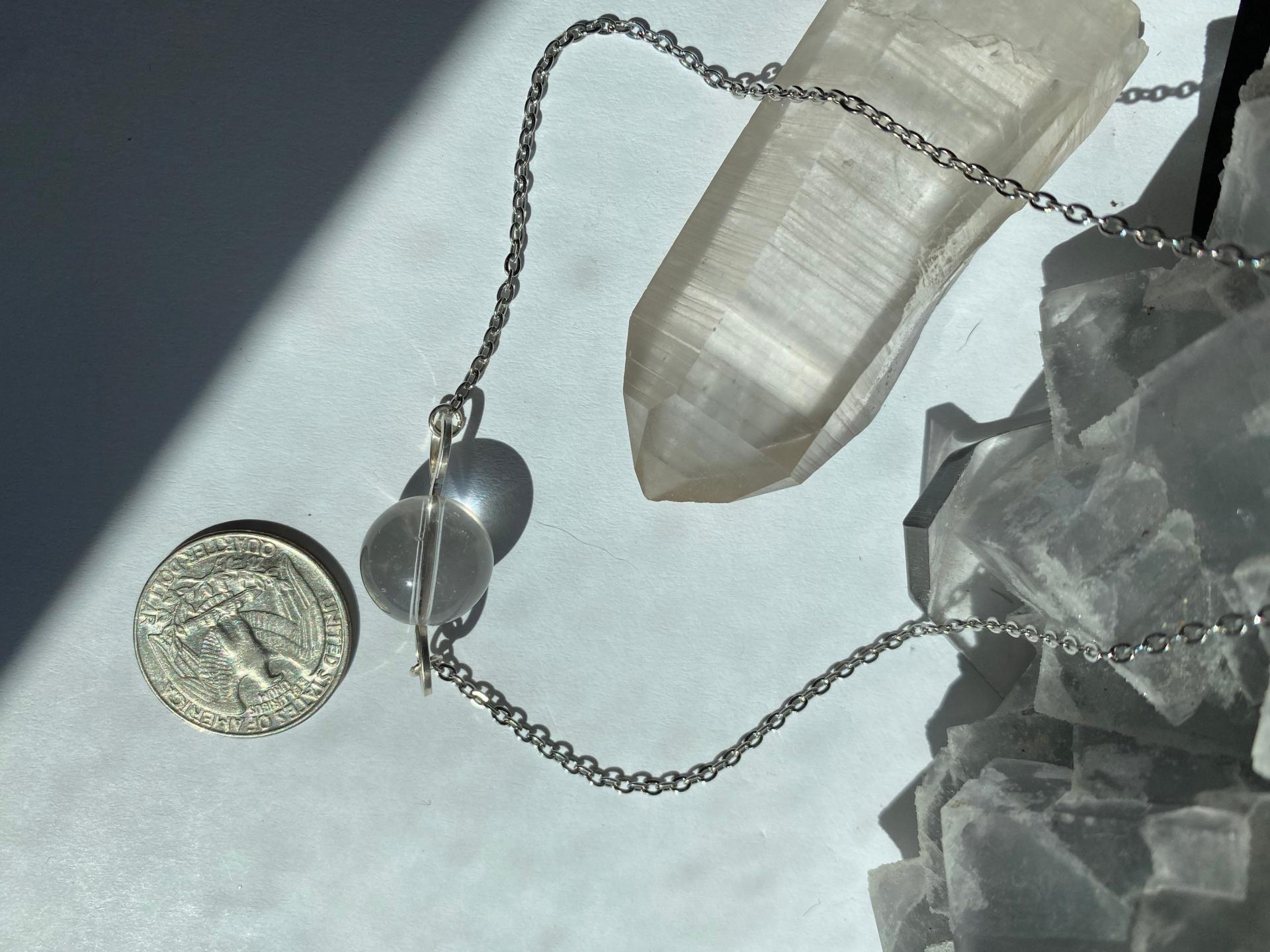 Optical Quartz Sphere Choker Necklace