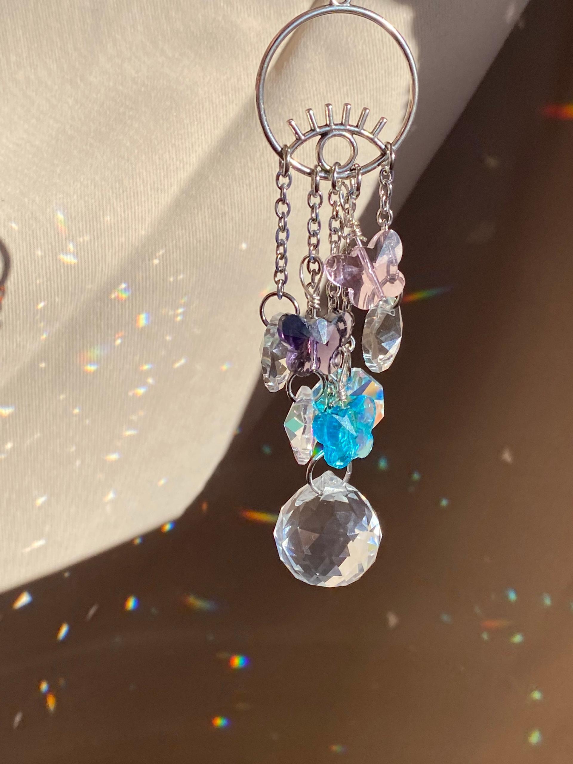 Third Butterfl”eye” Crystal Sun Catcher
