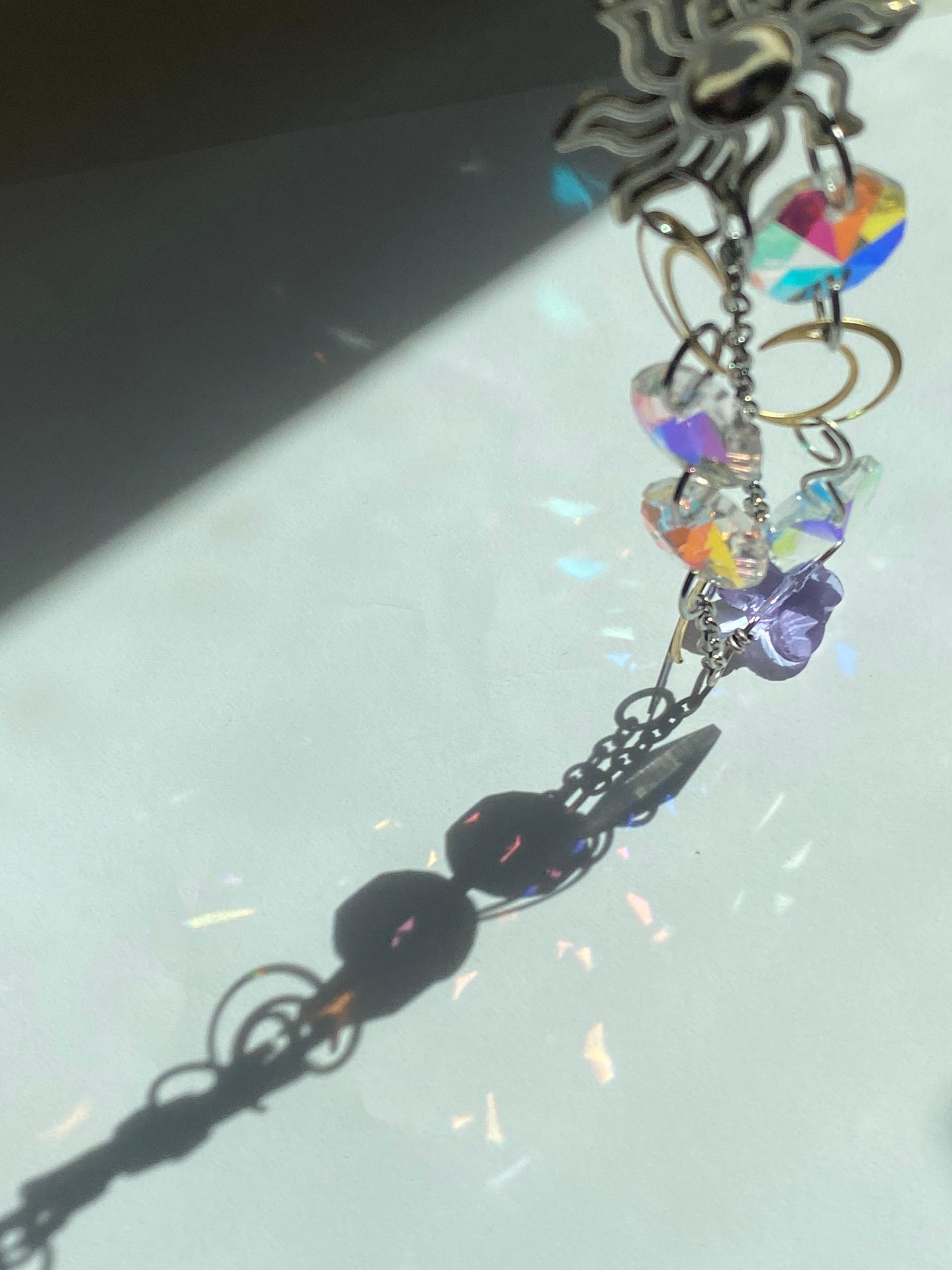 Celestial Sun Crystal Butterfly Sun Catcher