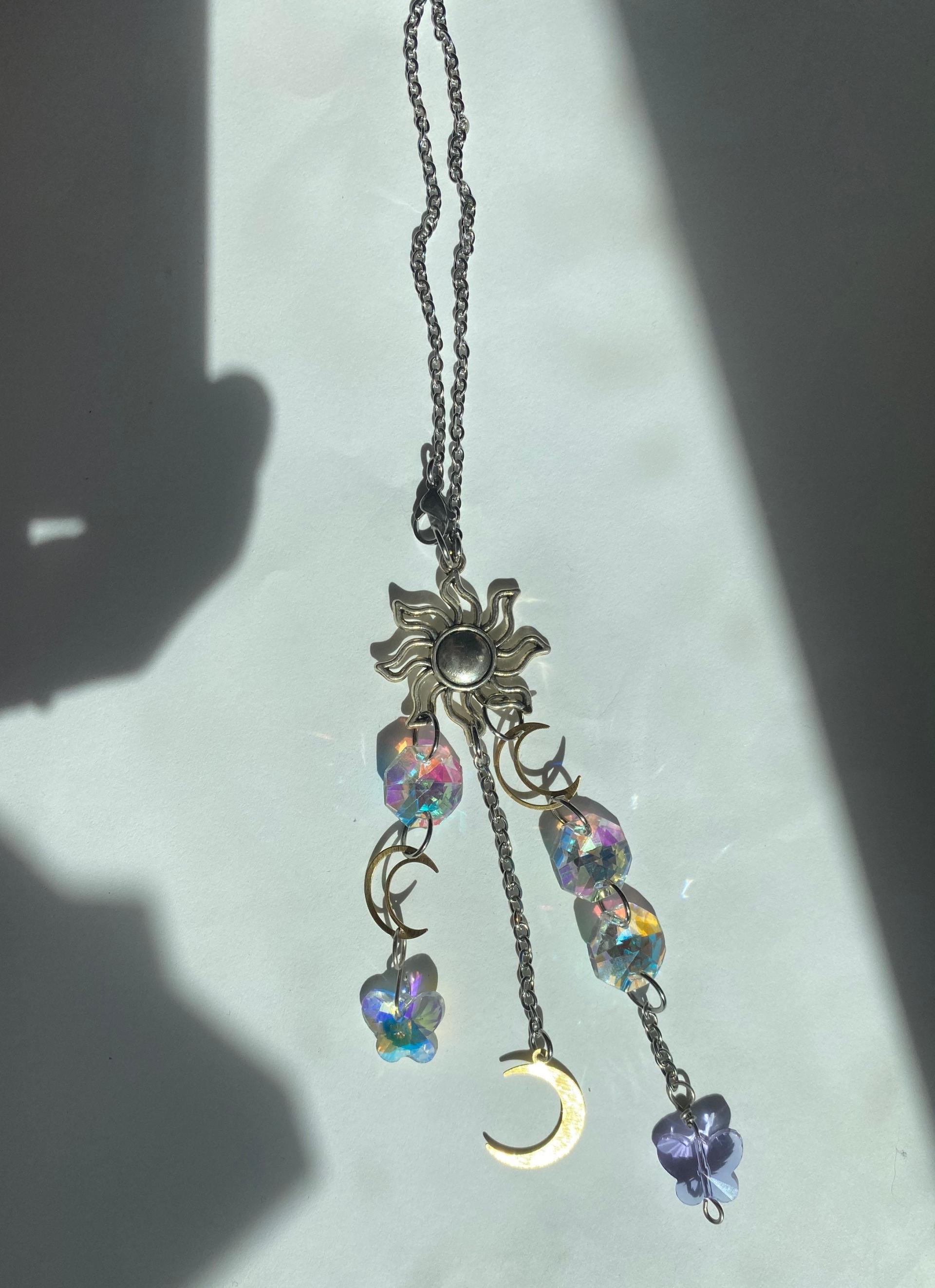 Celestial Sun Crystal Butterfly Sun Catcher