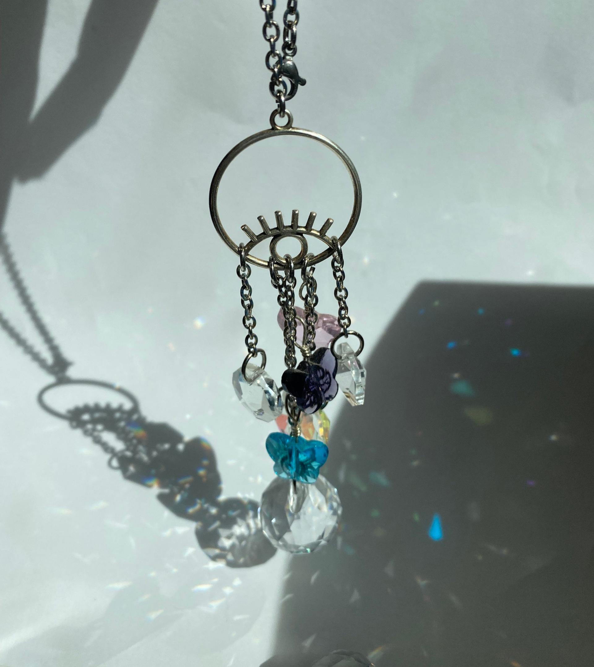 Third Butterfl”eye” Crystal Sun Catcher