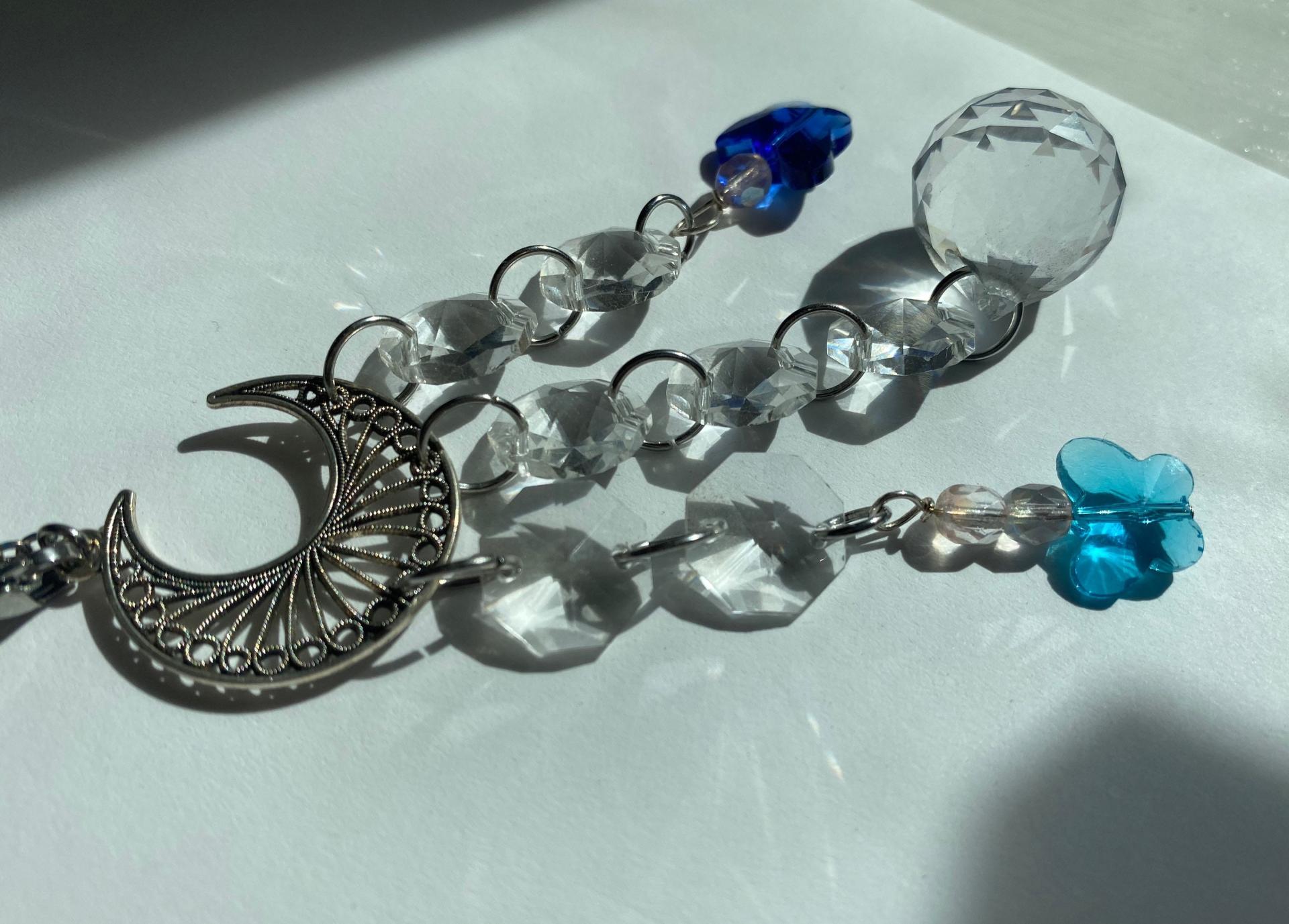 Blue Moon Crystal Sun Catcher