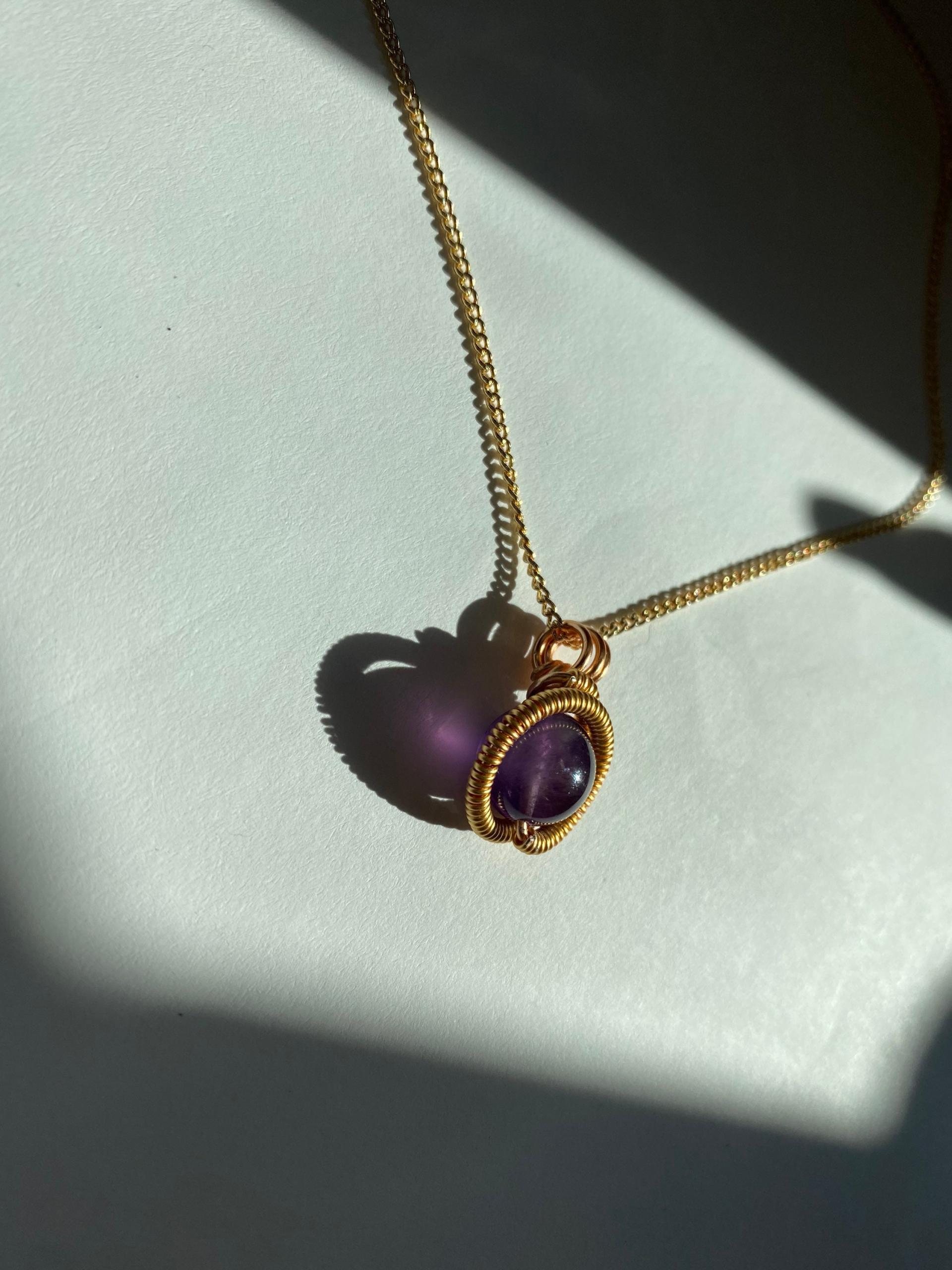 Amethyst Gold-Plated Necklace