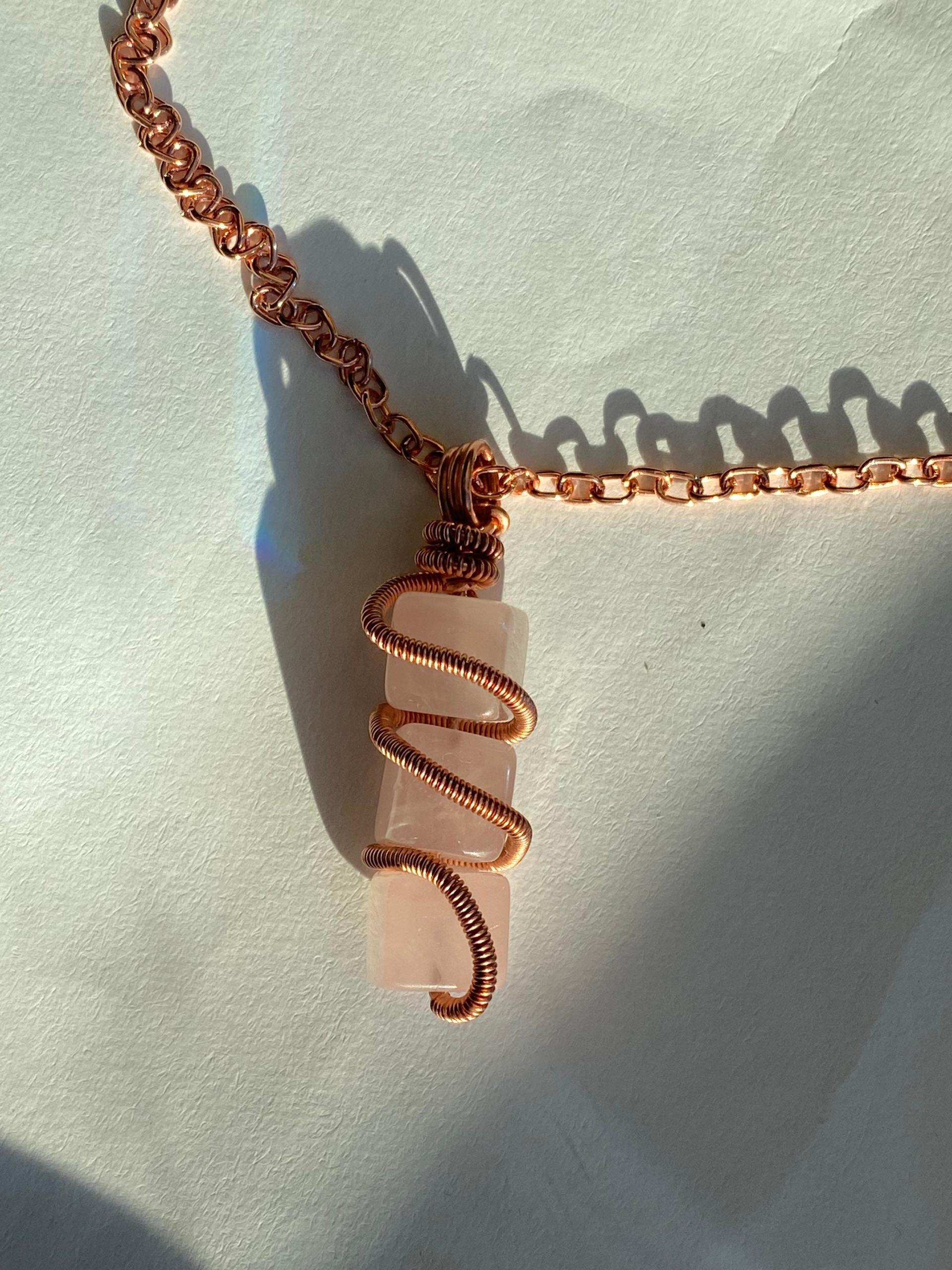 Rose Quartz Copper Necklace