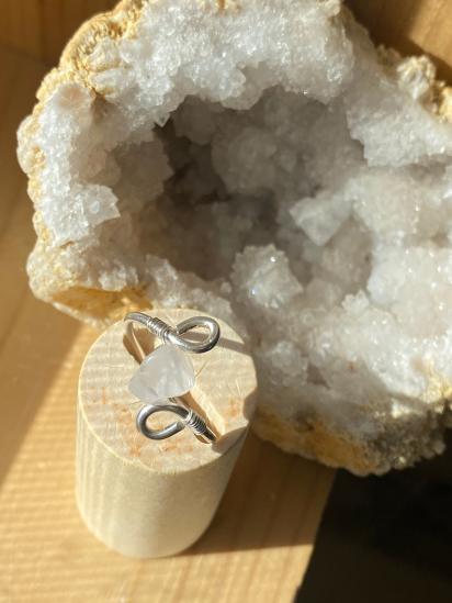 Simple .925 Silver Rose Quartz Ring, Size 6