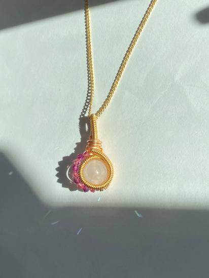 Rose Quartz & Crystal Gold-Plated Necklace