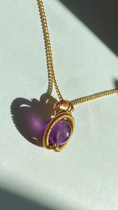 Amethyst Gold-Plated Necklace